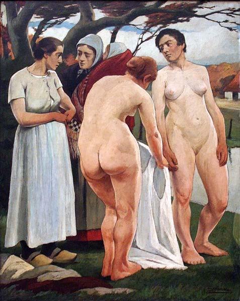 Eugene Laermans Women Bathing in France oil painting art